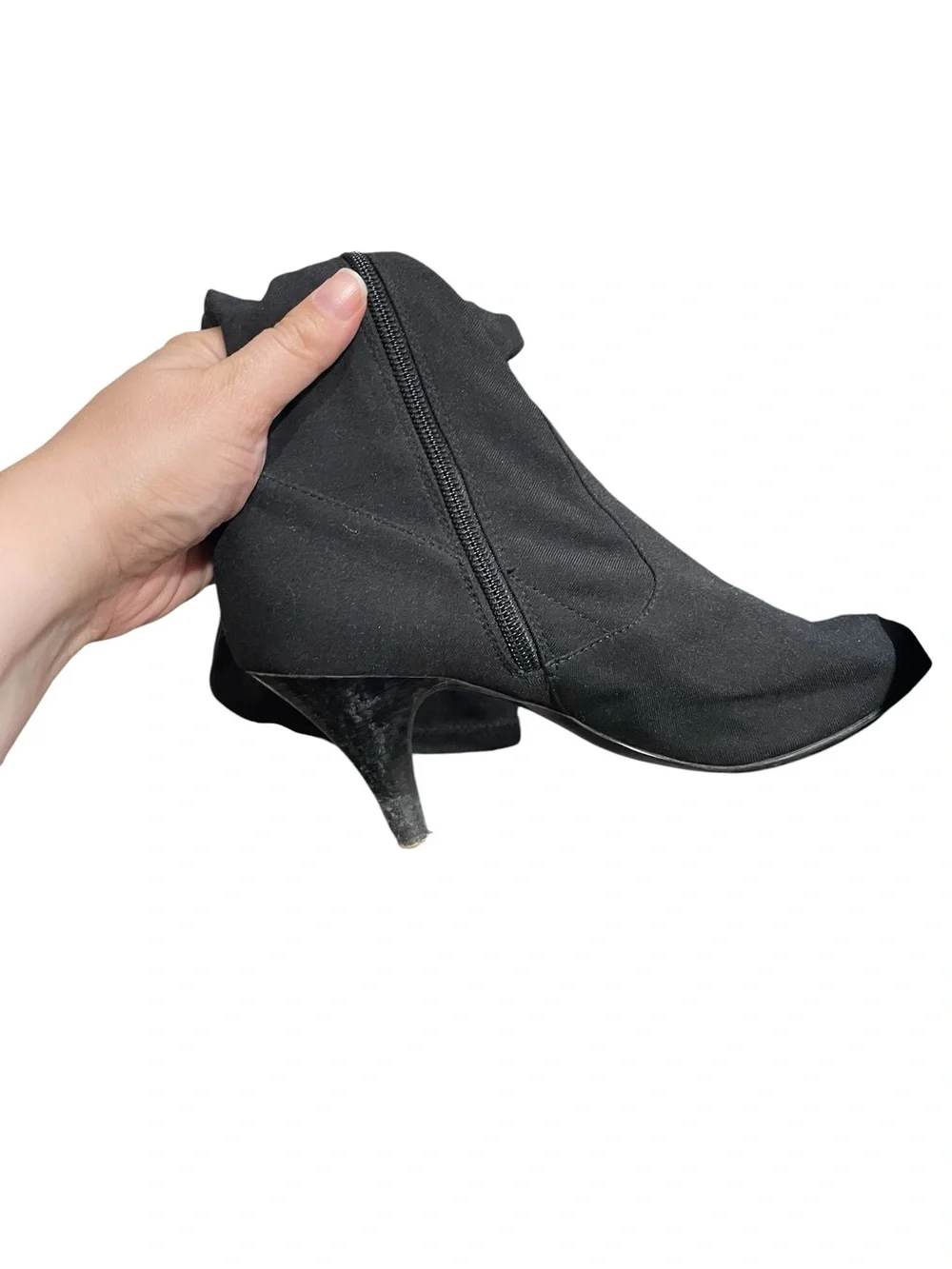 Ruby & Bloom Black Over-The-Knee Stretch Sock Boots Size 9